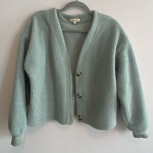 Madewell Sage Green Textured Cardigan
